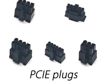 dreambigbyrayMOD pcie 6+2p 6p 12p 12+4p plugs diy sleeving connectors