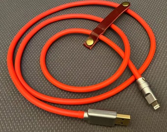 customized silicone USB C mini USB lightning cables keyboard phone charge cords