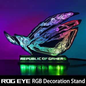 customized ROG EYE ARGB figure stand pc case decoration rgb sync aura