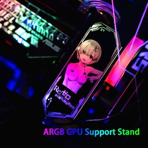 Support de support gpu permanent argb personnalisé Support de support de carte graphique de synchronisation 5v 3pin
