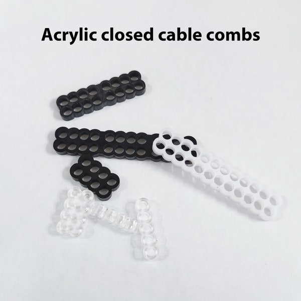 acrylic closed pre-installed sleeved cables combs psu cables management