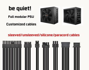 customized full modular psu cables for bequiet psu atx pcie gpu cables