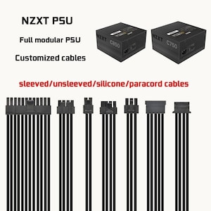 drembigbyray mod custom full cables for NZXT PSU C650 C750 C850 replacement cables