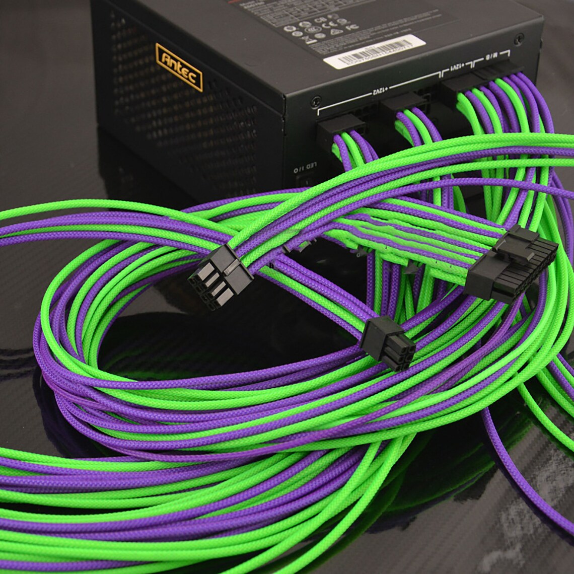 Customized Antec Full Modular Psu Cables Sleevd Silver Plated Etsy