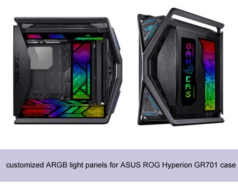 framed version customized ARGB light panels for ASUS GR701 case  rog HYPERION gaming case mod 5v3pin eva 02