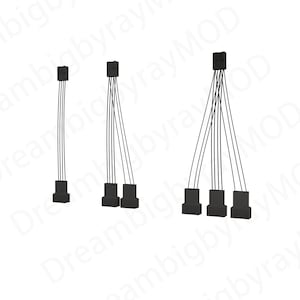 dreambigbyray mod custmoized unsleeved fan extension cords PWM splitter cables