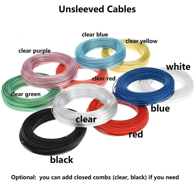customized corsair full modular psu cables sleeved silver image 6
