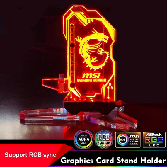 Rgb stand graphics card stand holder customized picture pc Etsy