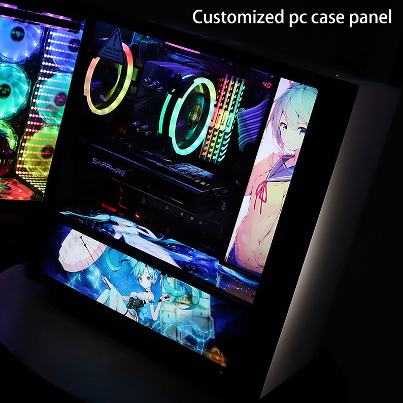 custom rgb pc case light decoration board panel water cooling pc decor computer chassis board PSU case colorful panel 