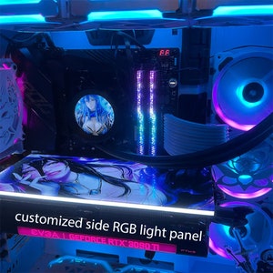 nuova versione personalizzata piastre posteriori GPU RGB a quattro bordi laterali supporto pannello decorativo custodia PC aura sincronizzazione 5v3pin