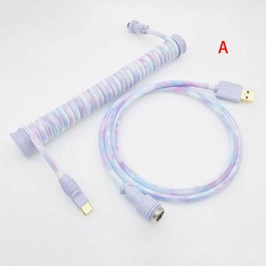 cavi per tastiera a spirale personalizzati cavi multicolori da usbc a usb