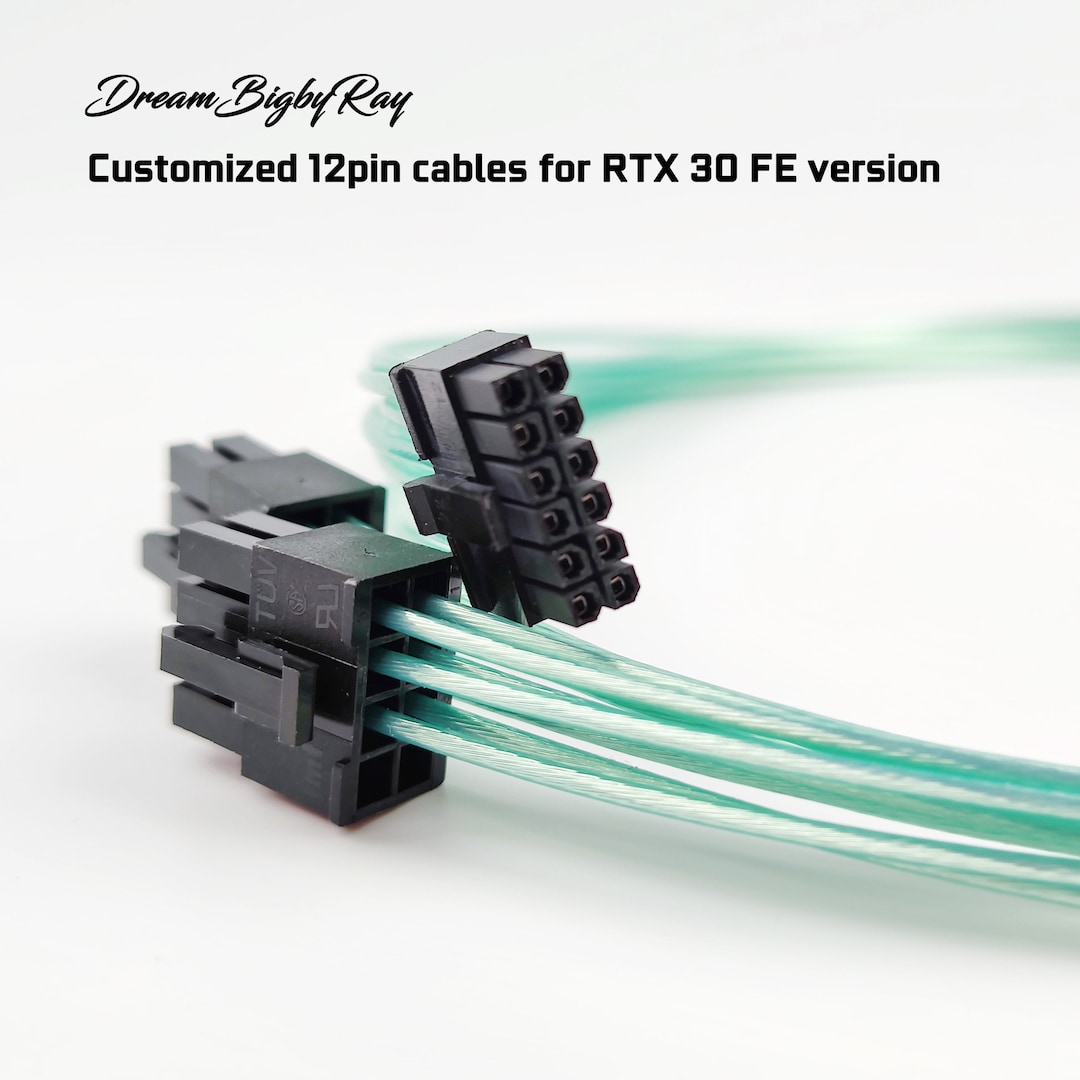 Customized Unsleeved Sleeved Silicone Dual 8pin to 12pin Cables for RTX