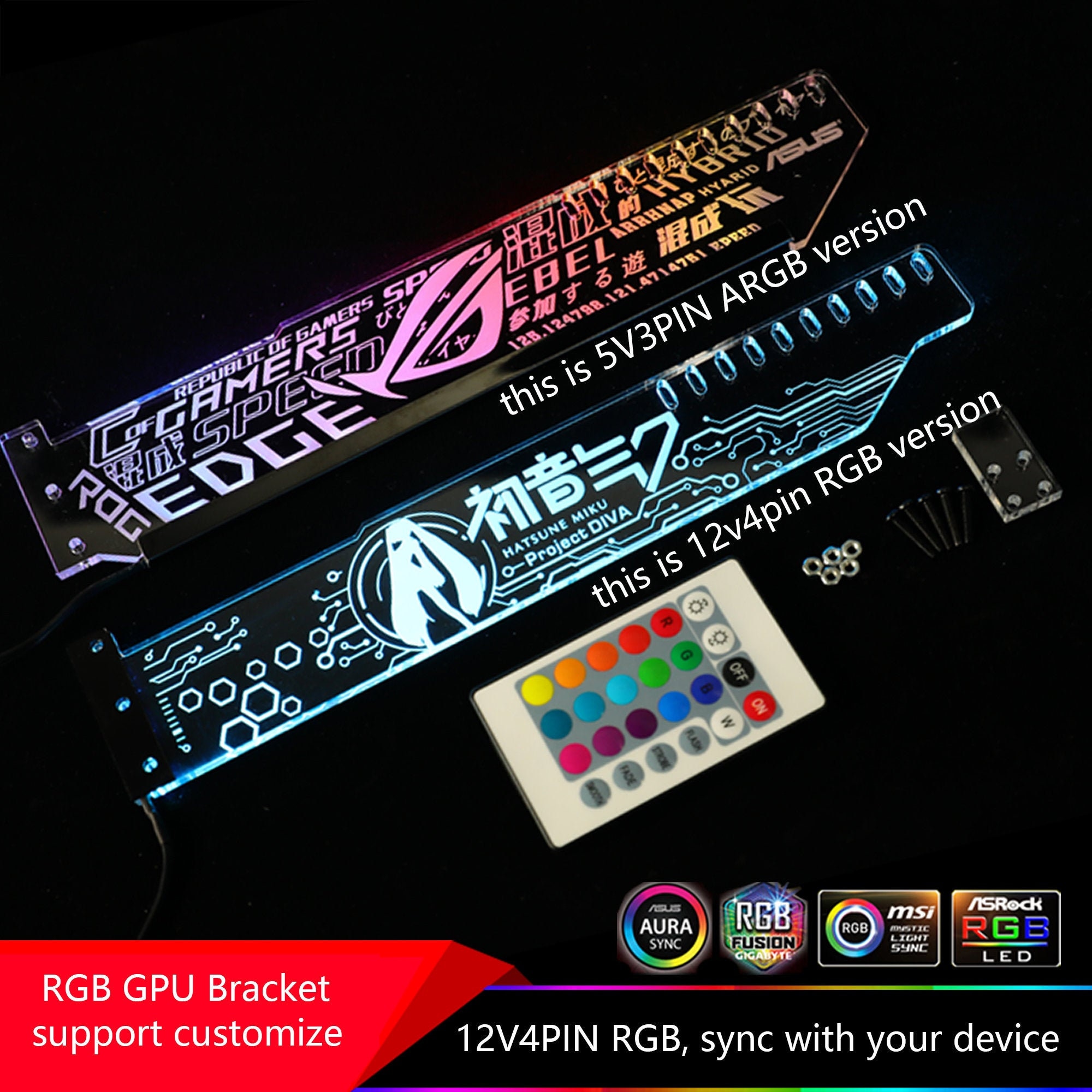 Framed Version Customized ARGB Light Panels for ASUS GR701 Case Rog HYPERION  Gaming Case Mod 5v3pin Eva 02 