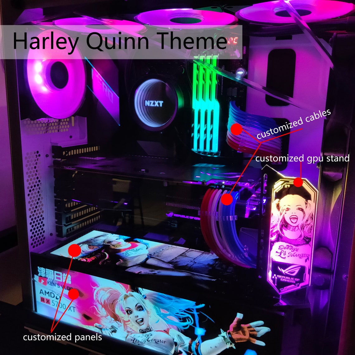 Custom Rgb Pc Case Light Decoration Board Panel Water Cooling Etsy