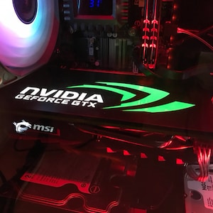 custom light RGB GPU backplate graphics card decoration board watercooling pc build DIY