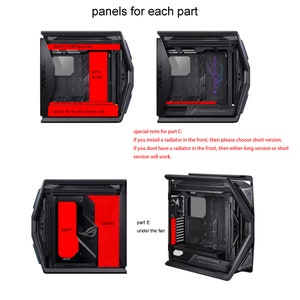 framed version customized ARGB light panels for ASUS GR701 case rog HYPERION gaming case mod 5v3pin eva 02 image 2