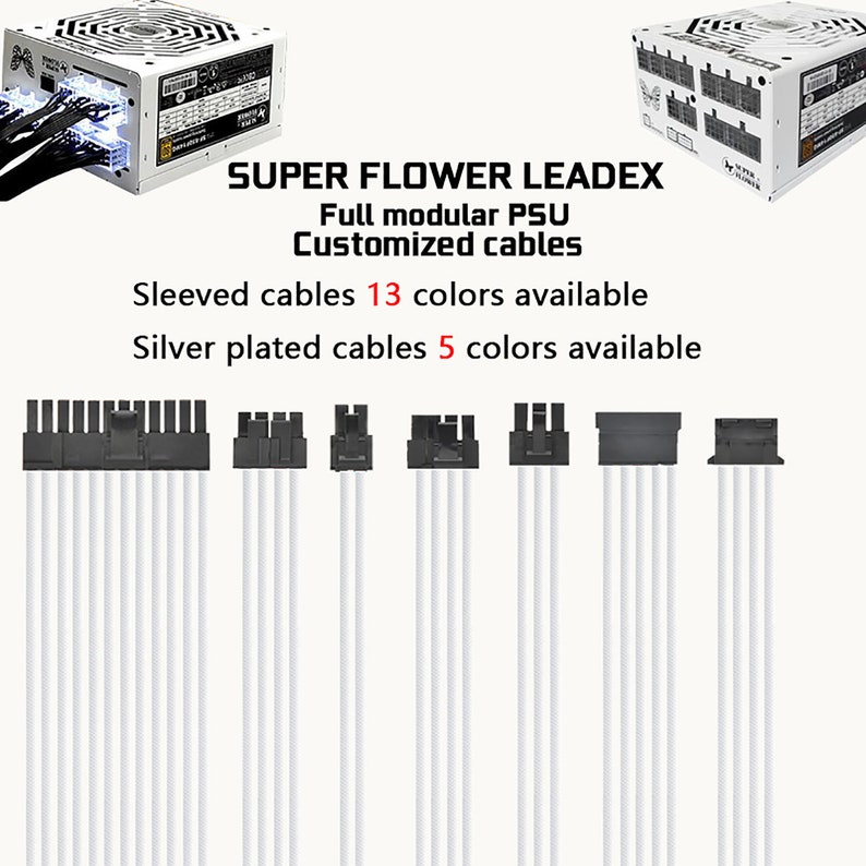 Super Flower Leadex Customized Full Modular Psu Cables Etsy