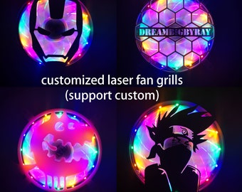 DreambigbyRay MOD 120mm customized laser fan grills decoration support custmoized