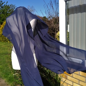 SALE! NAVY Evening Wedding CHIFFON shawl,Pashmina, Wrap,Stole, Scarf - 78"x26"!! / 200cmX70cm