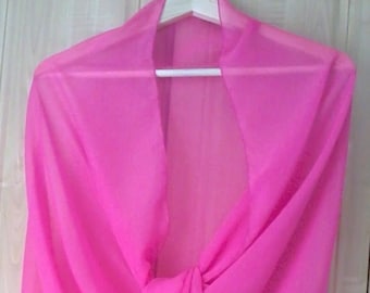 Verkauf! HOT PINK Abend Hochzeit CHIFFON Tuch,Schal,Schal,Pashmina,Wrap,Stola -200x26 cm