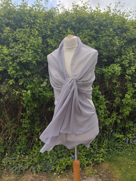 silver grey shawl for wedding