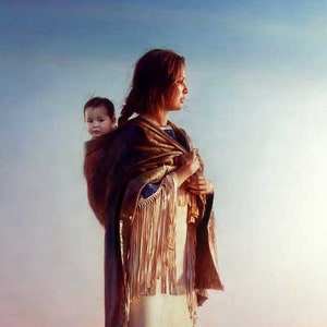 Portrait of Sacagawea by renowned portrait artist, Robert Schoeller