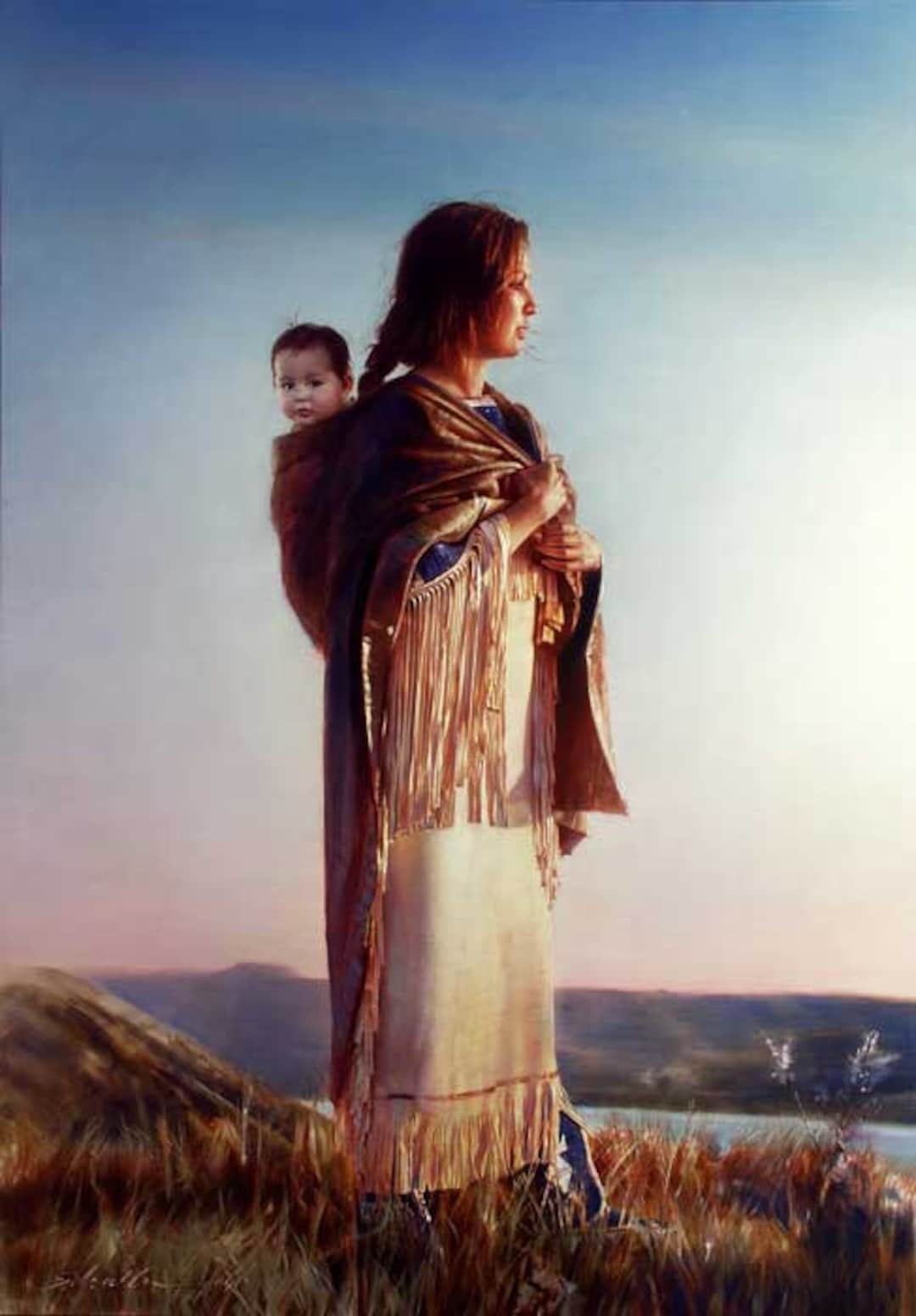 Ritratto di Sacagawea artista famoso ritratto Robert Etsy Italia