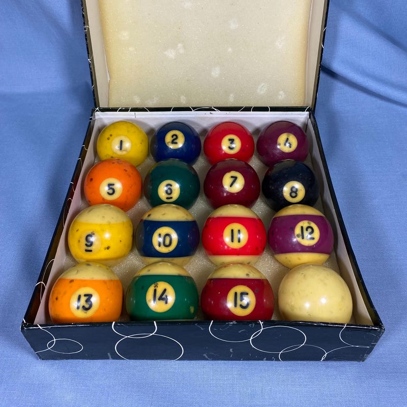 Rustic Pool Balls Vintage Pool Balls - Etsy