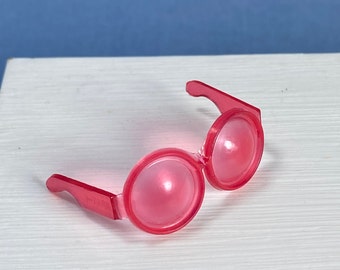 1960s Barbie Francie Rose Red Round Sunglasses Zig Zag Zoom Midi Bouquet & More!