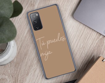 SAMSUNG CASE - Tu Puedes Mija, Latina Prints, Spanish, Latino, Boho Room Decor, Quotes, Mija, Mami, Latinx, Earth Tone, Phone Cover