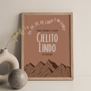 PHYSICAL PRINT - Cielito Lindo Peach, Latinx Art, Spanish, Latinx Prints, Kids, Nursery decor, Boho, Inspiration, Mexican Prints, Bilingual