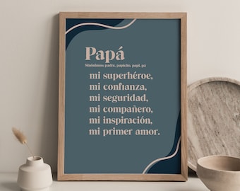 INSTANT DOWNLOAD - Dia del Padre, Spanish, Regalo para Papa, Papi, Latinx Gift, Father's Day, Bilingual, Gifts in Spanish, Latina, Latino