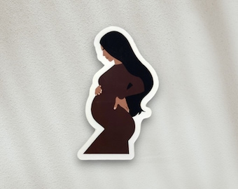 STICKER - Maternity, Pregnancy, Embarazo, Latinx Stickers, Spanish, Latina, Brown Girl, Latino, Stationary, Decals, Calcomanias, Baby Shower