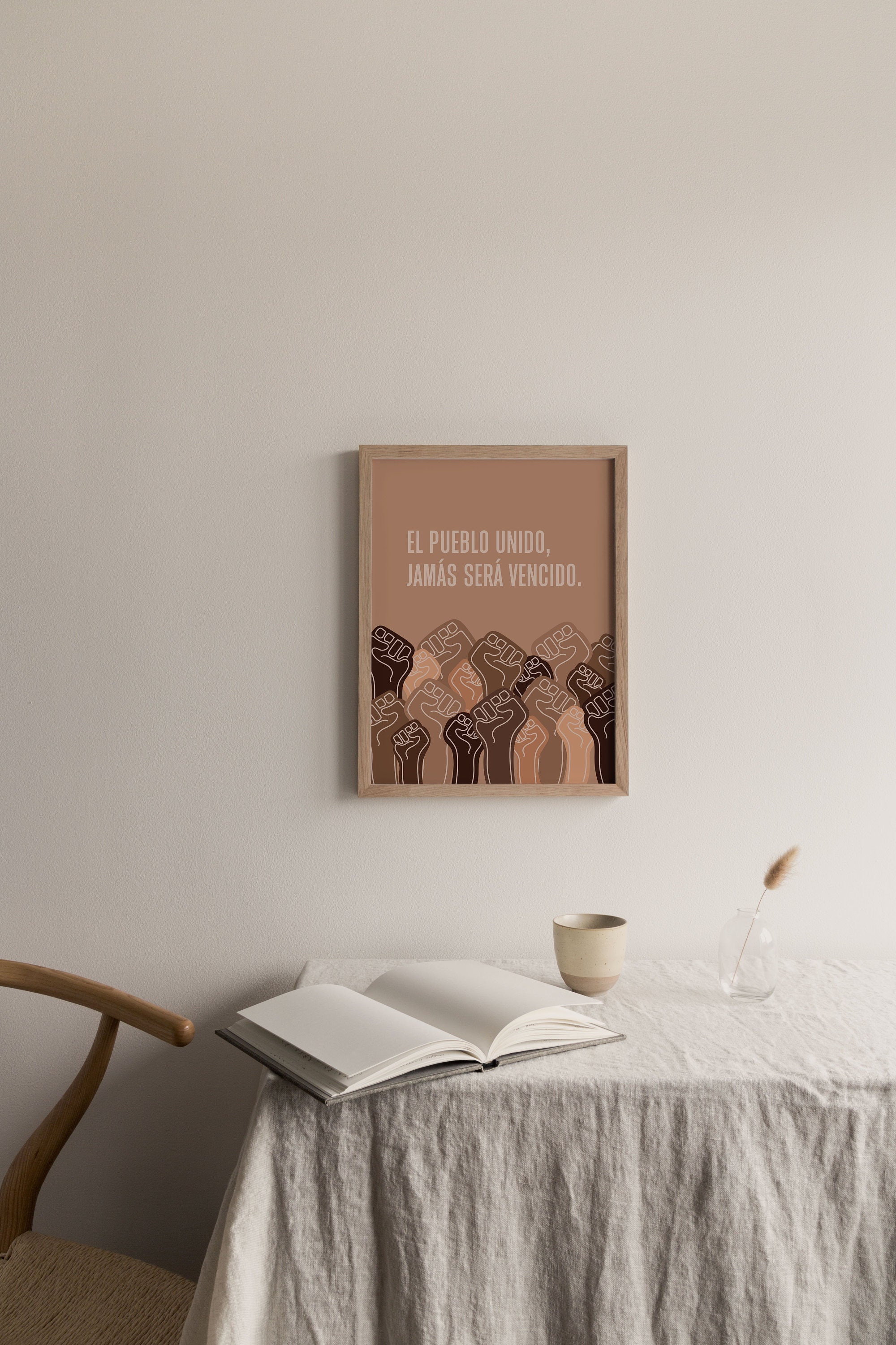 PHYSICAL PRINT El Pueblo Unido Jamas Sera Vencido Latina - Etsy