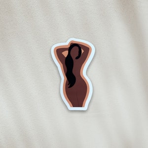 STICKER - Poderosa, Naked Figure, Latinx Stickers, Spanish, Latina, Brown Girl Magic, Boho, Latino, Strong Woman, Decals, Calcomanias