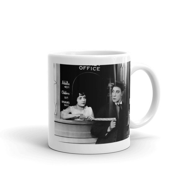 Buster Keaton "Sherlock Jr" Mug - Coffee - Tea - Silent Comedy - Old Hollywood