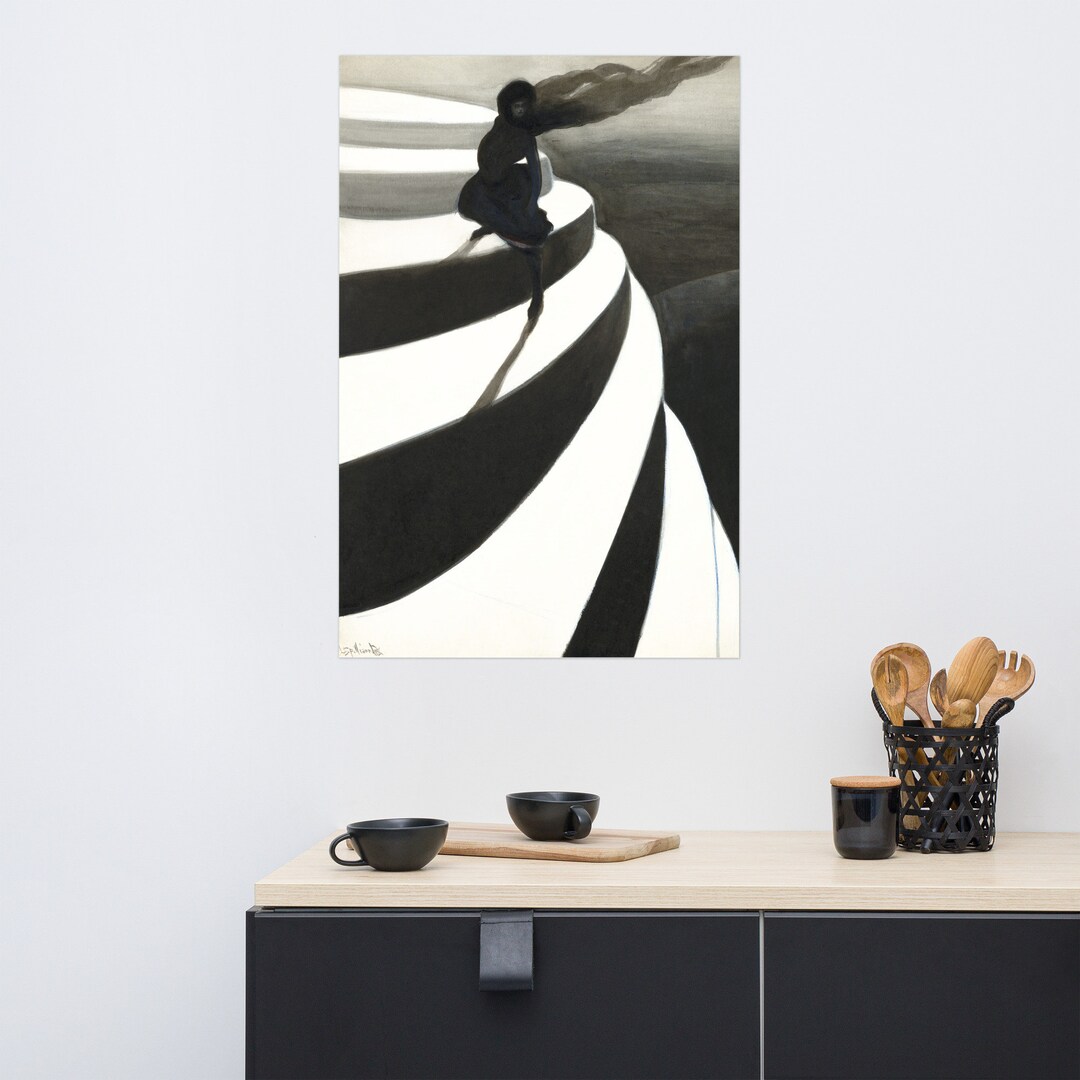 Léon Spilliaert Vertigo Poster: Surreal Woman in Black, Dreamscape