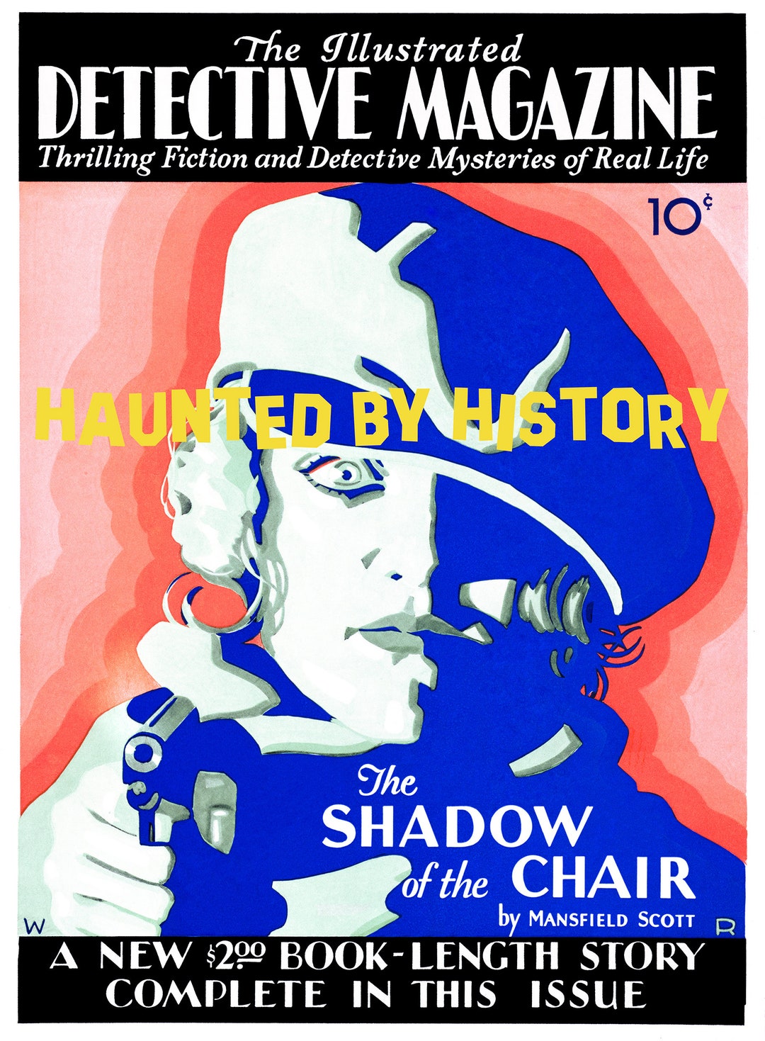 The Illustrated Detective Magazine Cover Matte Poster Woman With Gun The Illustrated Detective Magazine Cover Matte Poster Woman With Gun