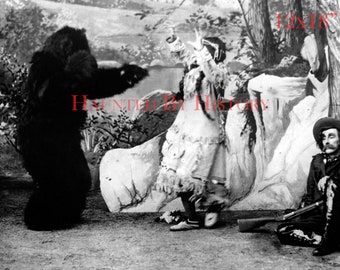 Digital Image: Bear Attack - Early Biograph Film Image