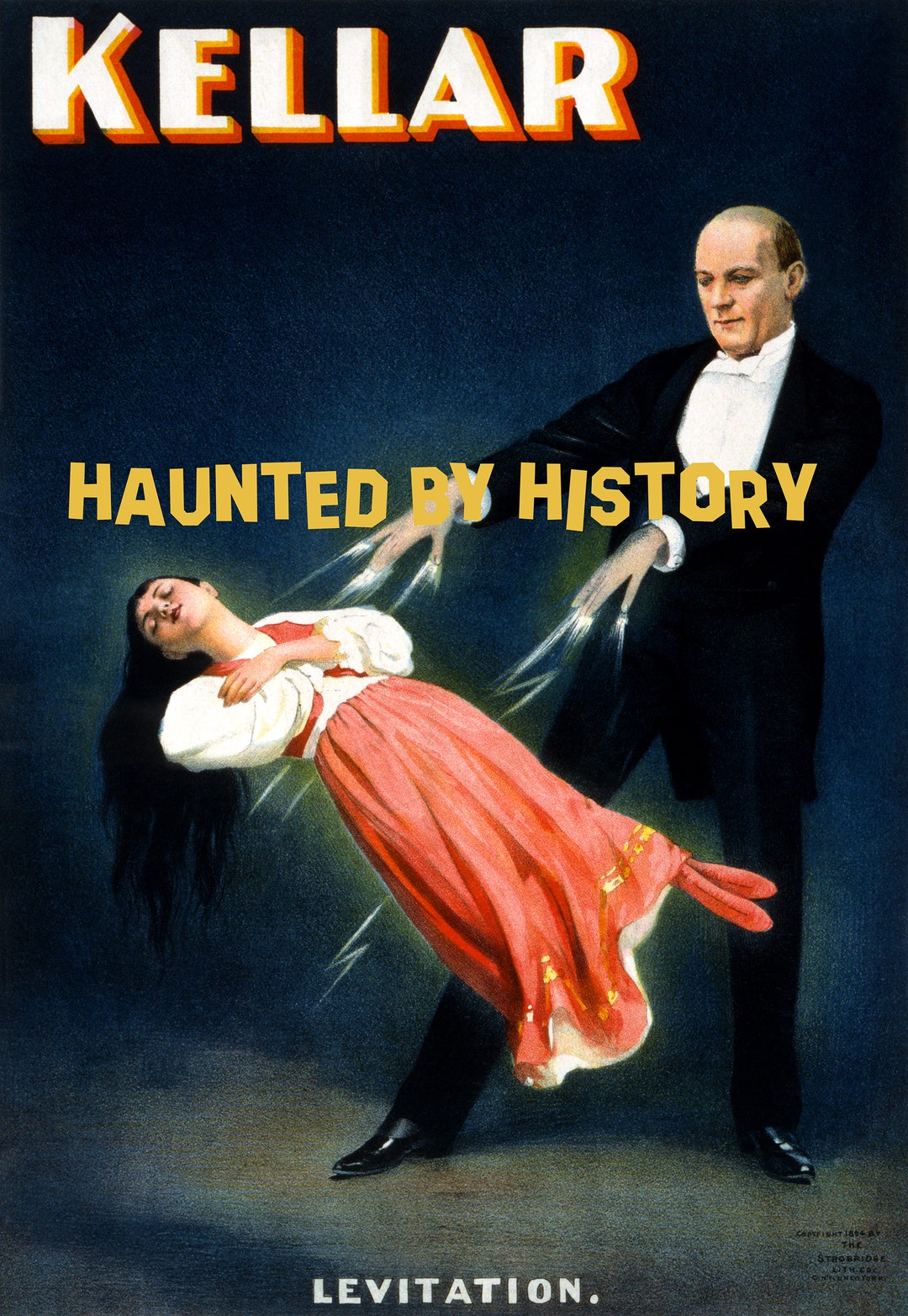 Vintage Magic Poster Poster - Kellar - Levitation - Magic Act - Sleight ...