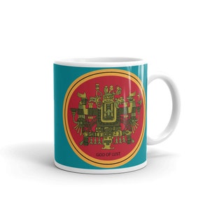 Aztec Hotel Coffee Mug: Mayan God Art Print, Haunted History