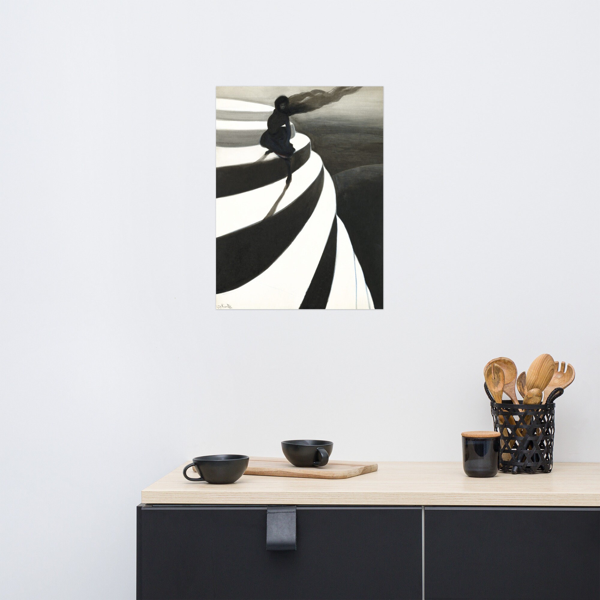 Léon Spilliaert Vertigo Poster: Surreal Woman in Black, Dreamscape