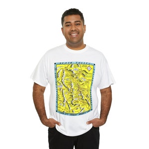 Death Valley Unisex Heavy Cotton T-Shirt - Vintage Karte T-Shirt - Kalifornien - Nevada - Geographical - Travel T - Wandern T-Shirt - Travel Tee