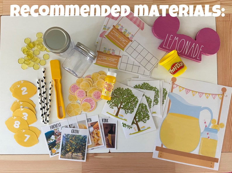 Lemonade Stand Learning Activities DIGITAL DOWNLOAD Etsy