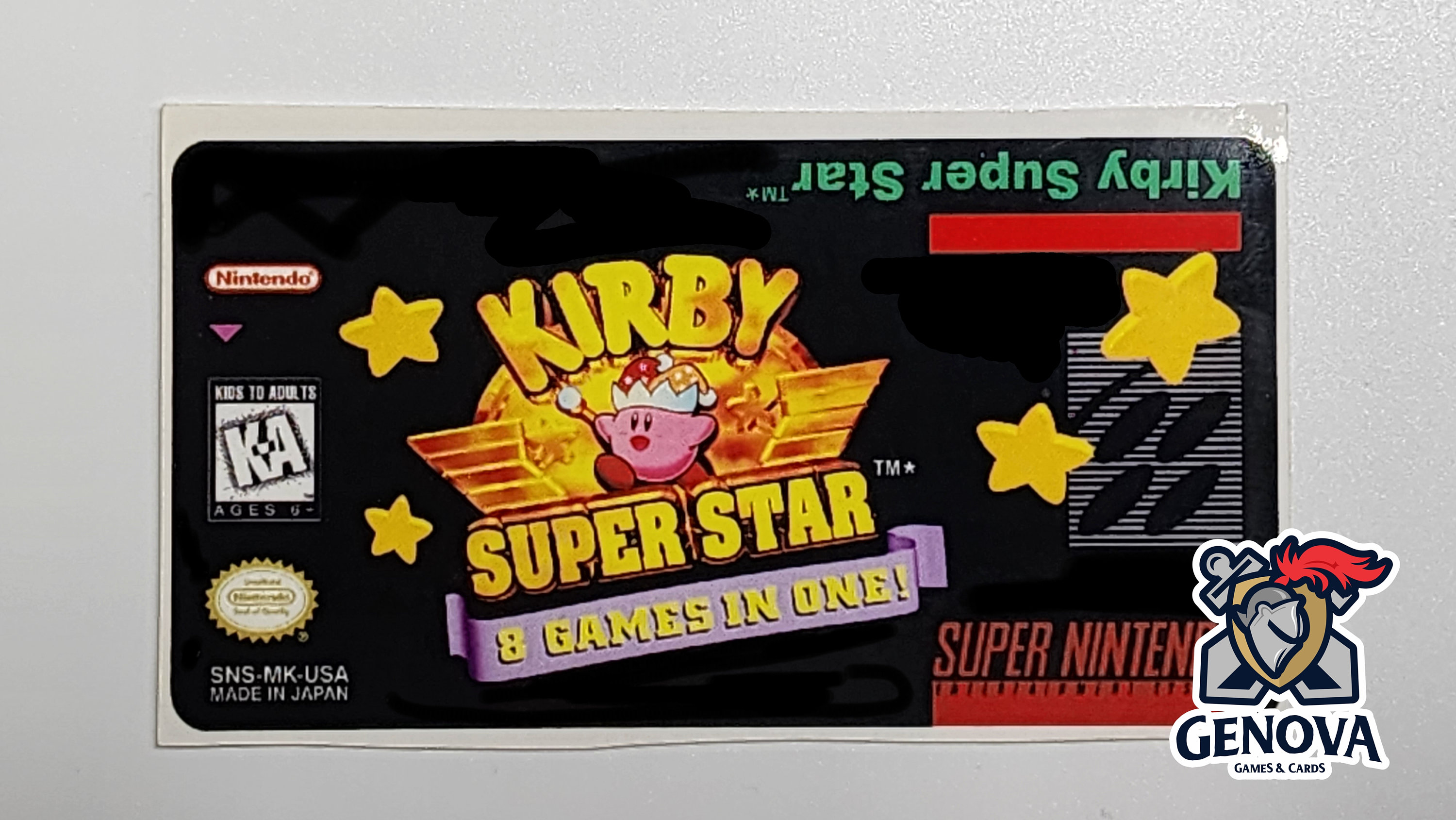 Kirby Super Star Snes Replacement Game Label Sticker Precut