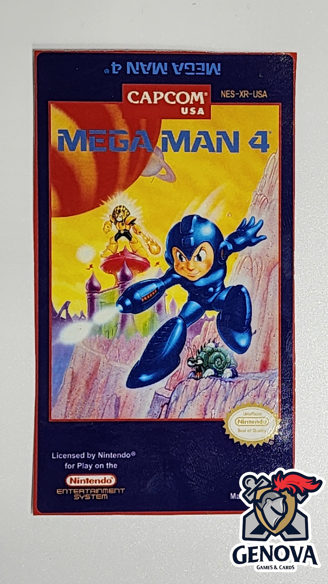 Mega Man 4 Nes Replacement Game Label Sticker Precut - Etsy