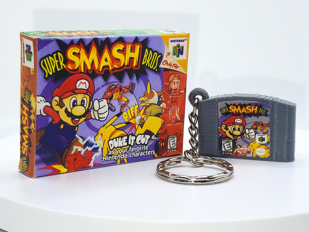 Super Smash Bros Keychain N64 Super Smash Bros 3D Printed