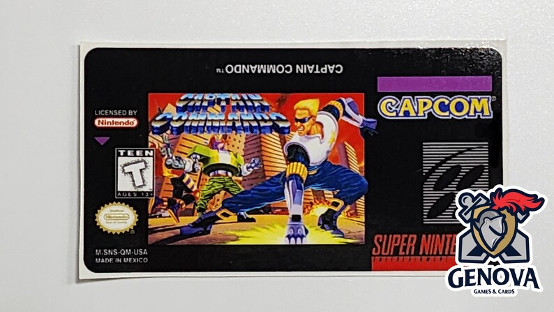 Captain Commando Snes Replacement Game Label Sticker Precut - Etsy
