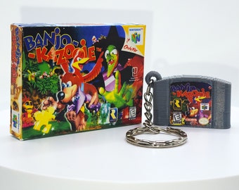 N64 Banjo-kazooie 3D Printed Cartridge Keychain Nintendo 64 FREE