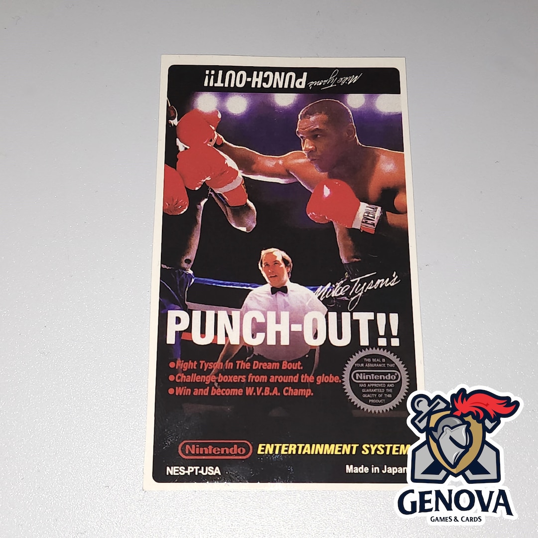 Mike Tyson Punch Out!! Nes Replacement Game Label Sticker Precut - Etsy